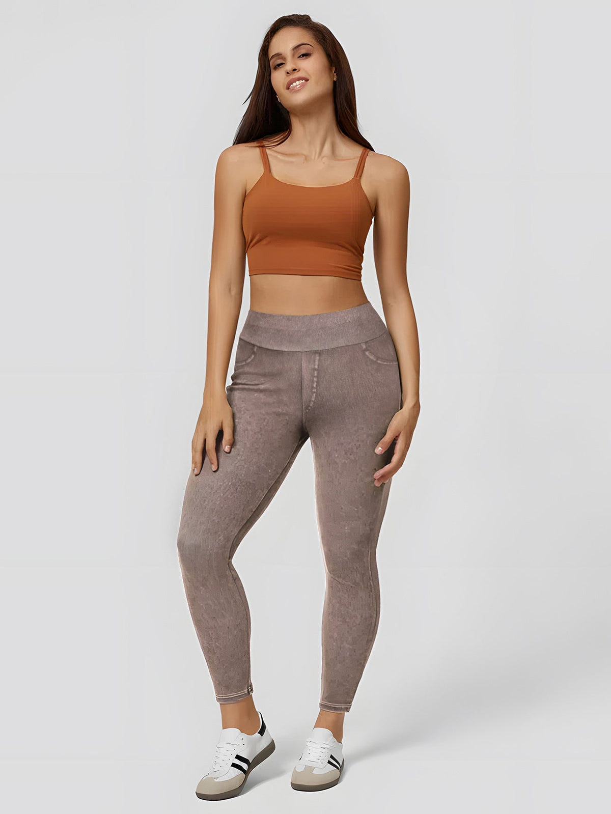 Women's High Waisted Stretch Skinny Trousers view 9