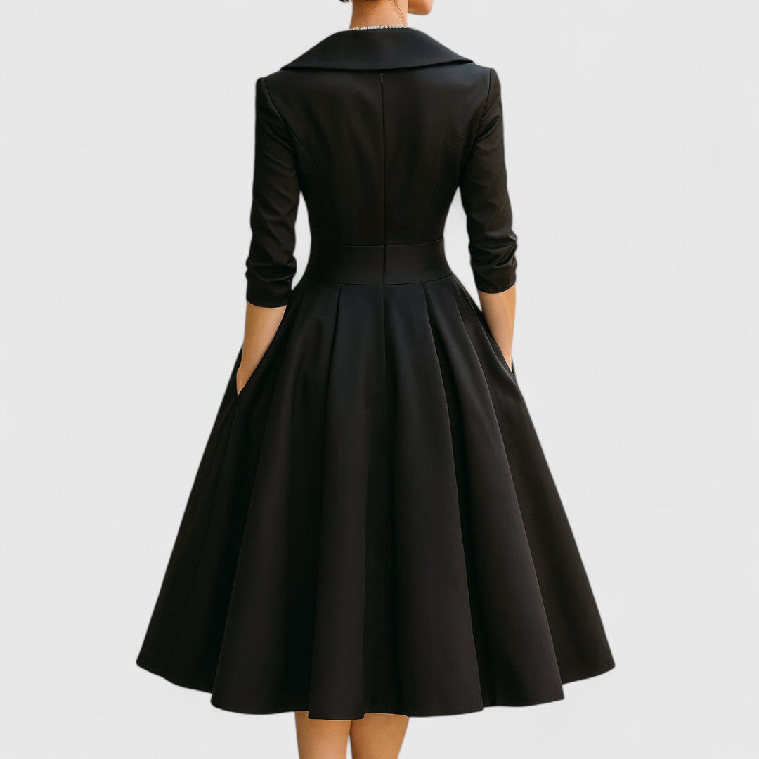 Women's Navy Midi Dress