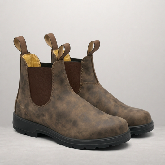 Women's Stretch Chelsea Boots for Work and Office in Brown