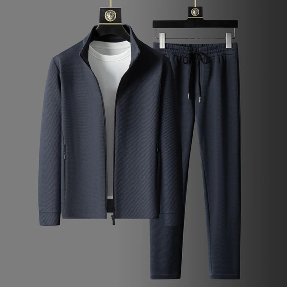Men's Slim Fit Zip Up Tracksuit