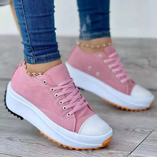 Women's Platform Trainers in Pink