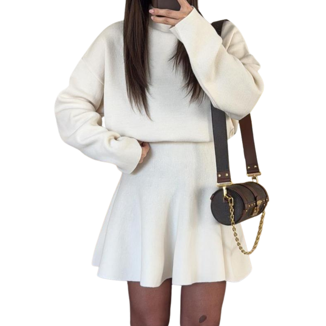 Women's Knitted Stand Collar Jumper Dress view 4