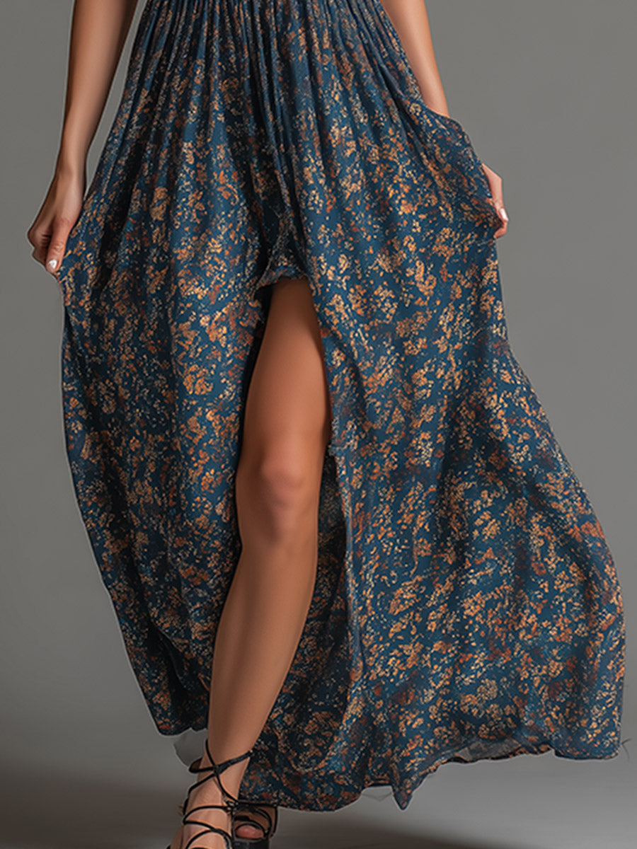 Women's Floral Boho Maxi Dress