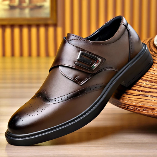 Men's Brogue Detail Lace Up Walking Shoes for Weddings and Parties