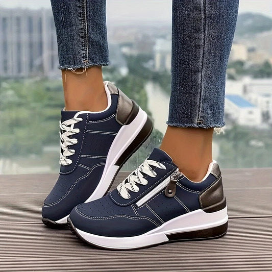 Women's Zip Up Outdoor Trainers for Everyday Wear in Blue