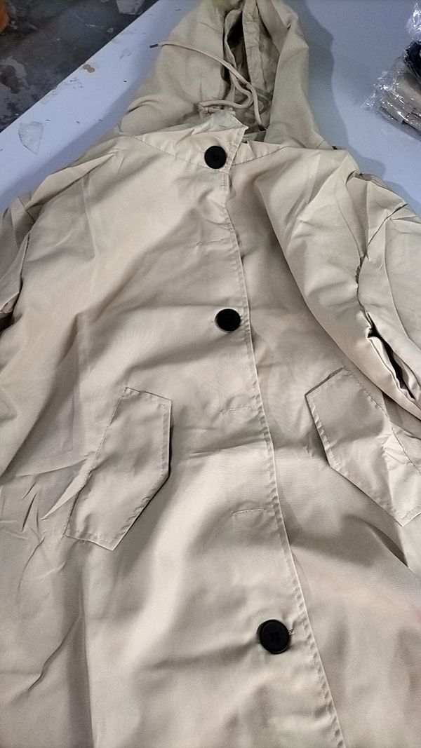 Women's Hooded Button Front Trench Coat view 10