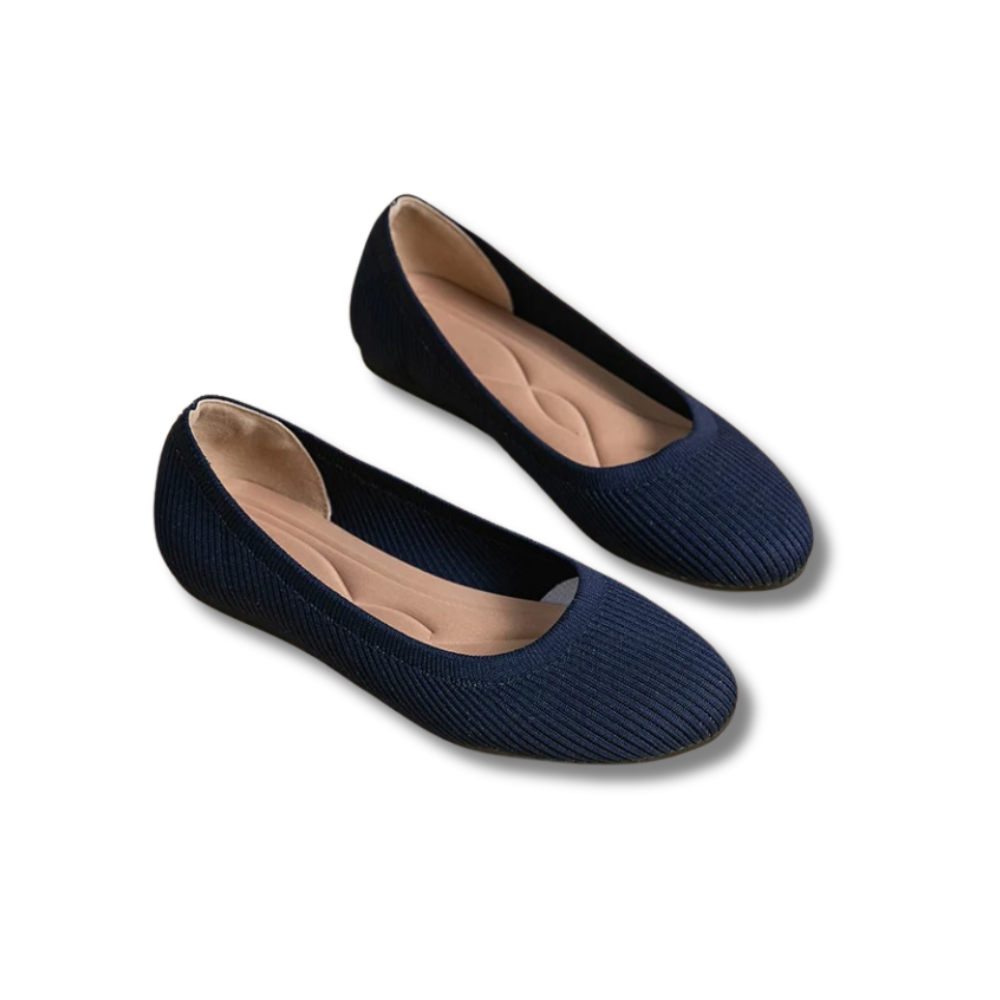Women's Black Walking Shoes in Blue
