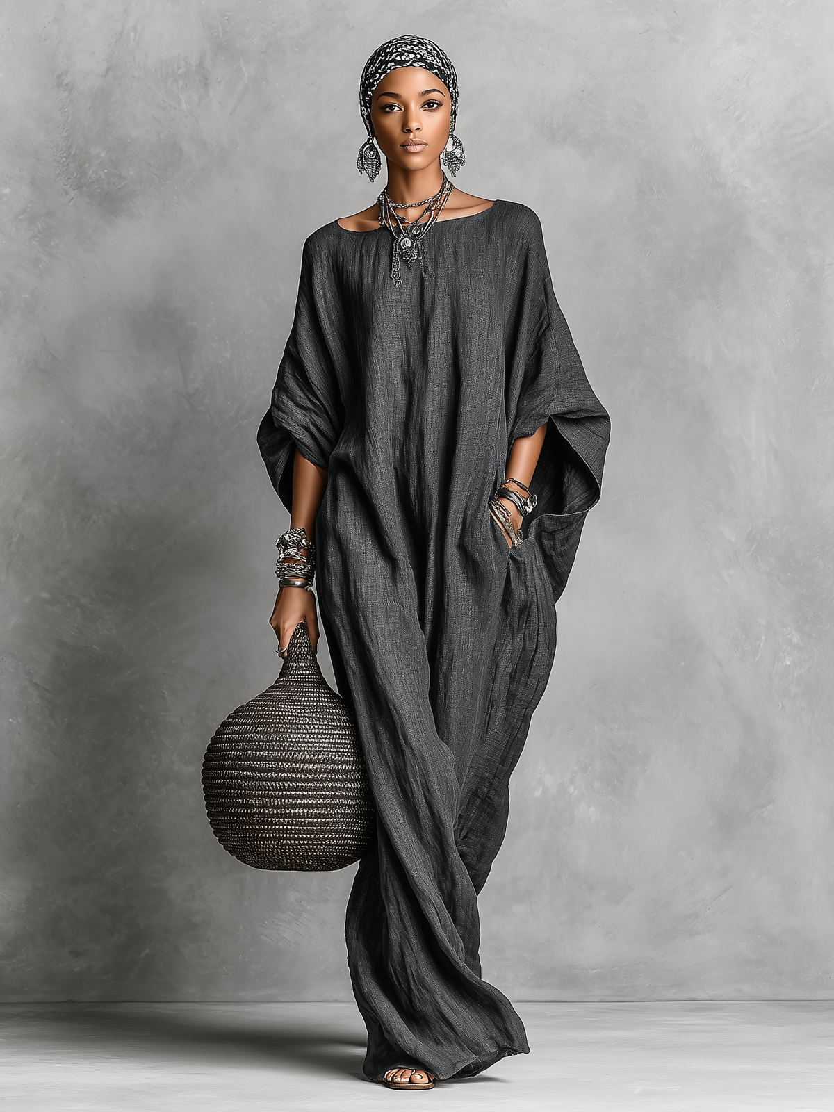 Women's Dark Gray Maxi Dress
