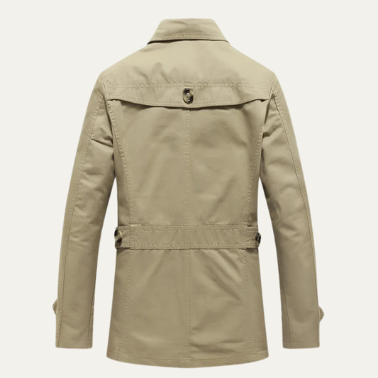 Men's Double Breasted Waterproof Trench Coat