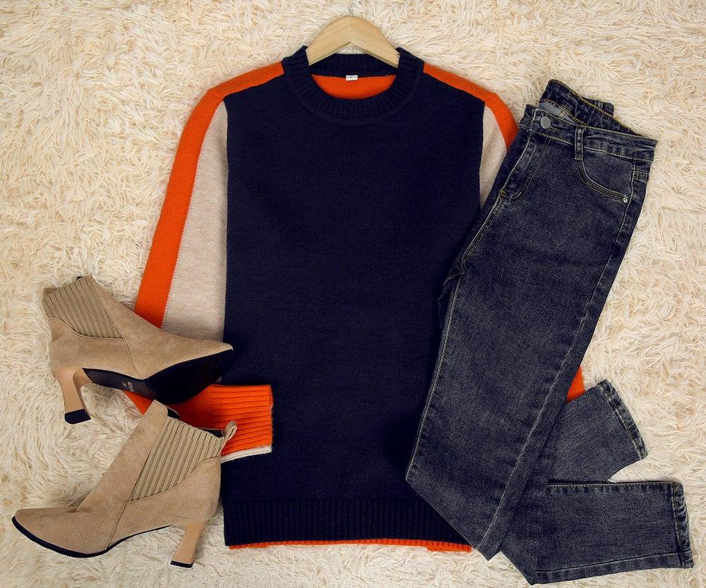 Women's Knitted Crew Neck Long Sleeve Jumper view 9