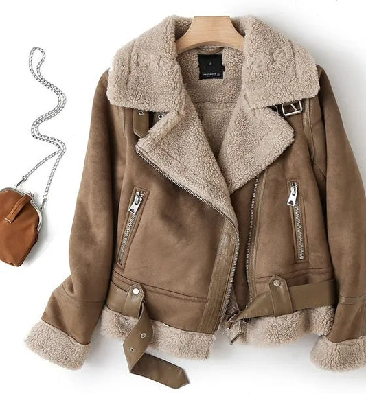 Women's Zip Up Casual Bomber Jacket view 2