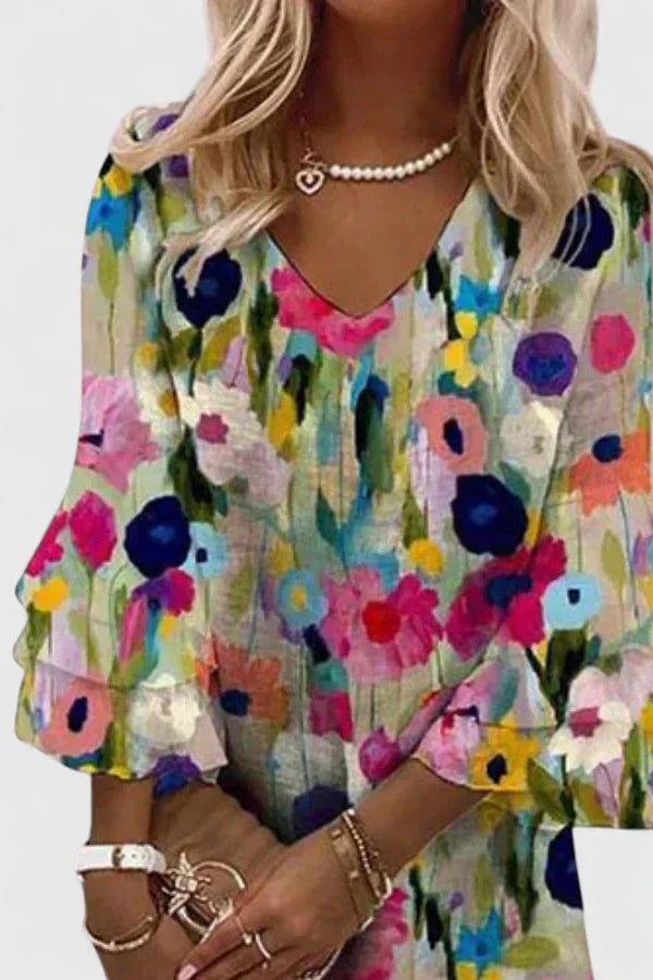 Women's Floral Relaxed Fit Mini Dress