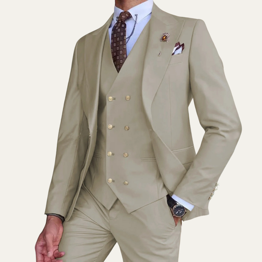 Men's Formal Gilet in Khaki