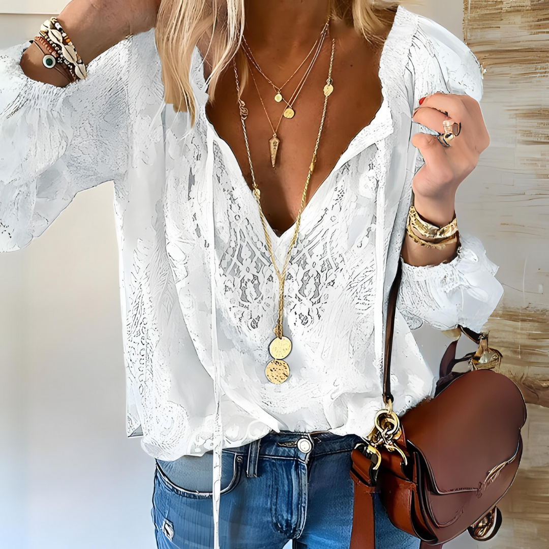 Women's Crochet Boho Blouse view 4