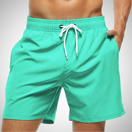 Men's Quick Dry Adjustable Lightweight Swim Shorts in Turquoise
