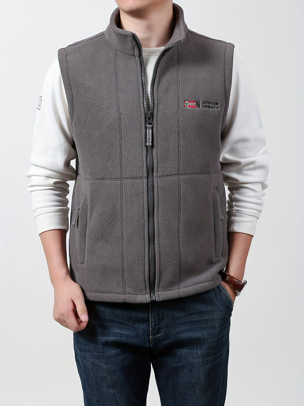 Men's Thermal Padded Lightweight Gilet in Grey