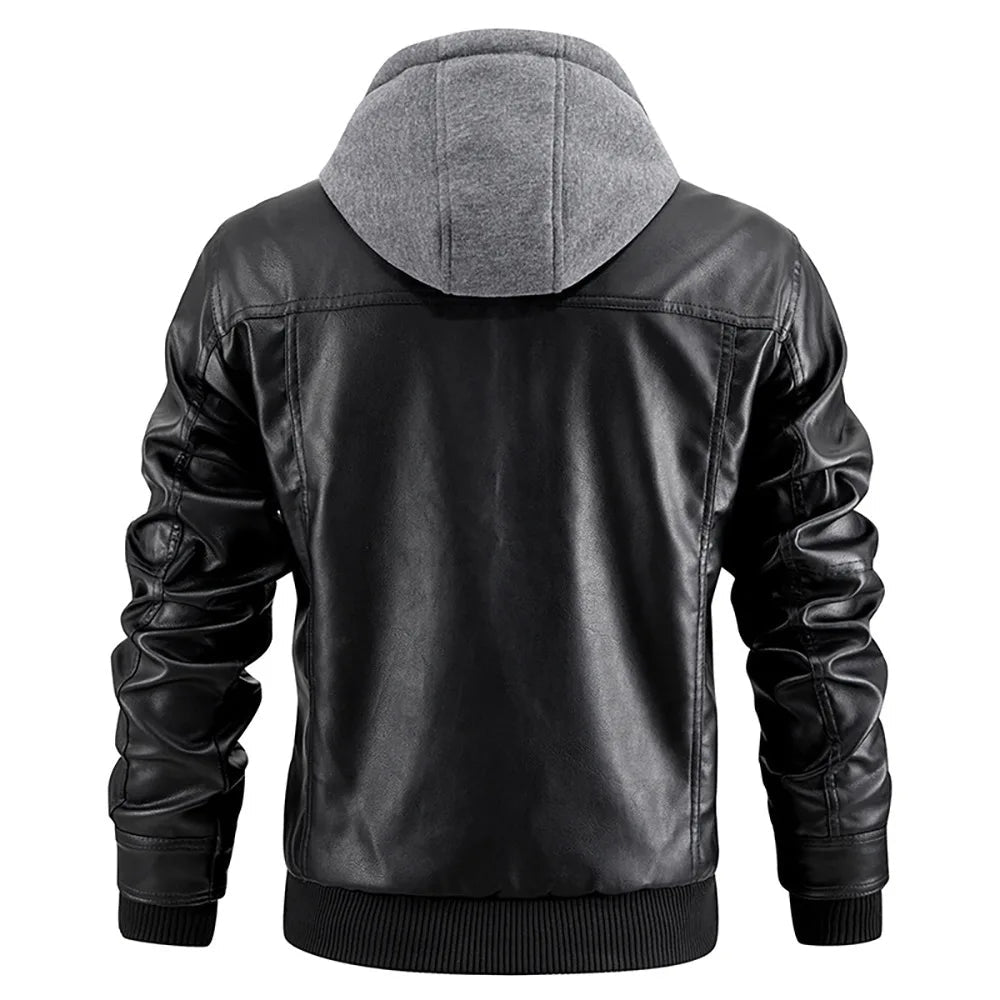 Men's Black Hooded Winter Coat