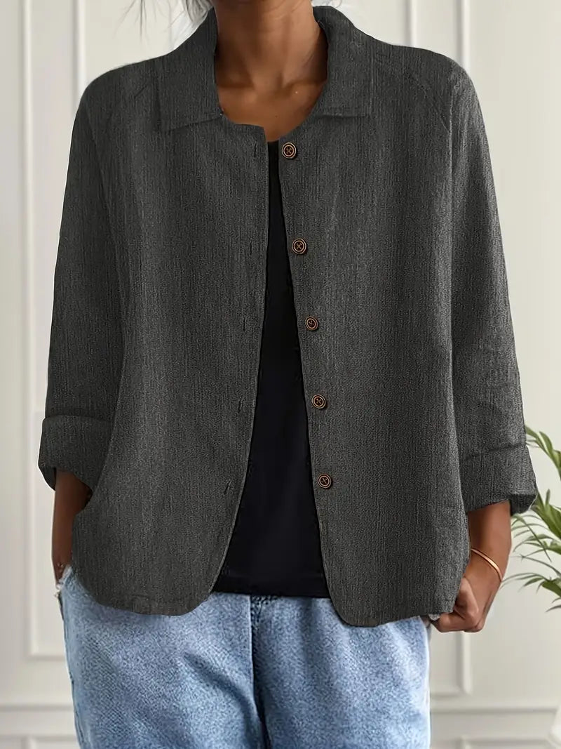 Women's Knitted Long Sleeve Button Front Cardigan view 15
