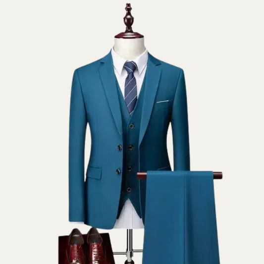 Men's Formal Three Piece Suit in Lake Blue