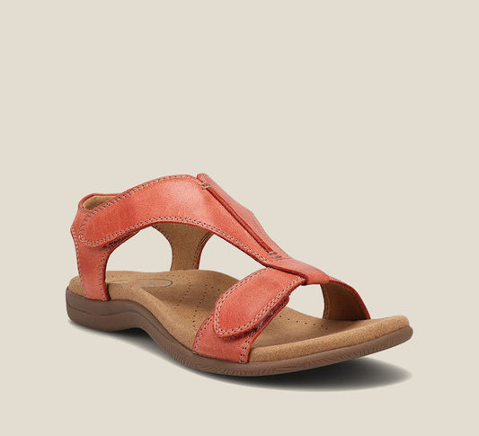 Women's Yellow Sandals in Orange