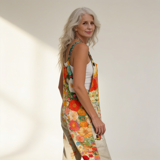 Women's Wide Leg Floral Jumpsuit view 2
