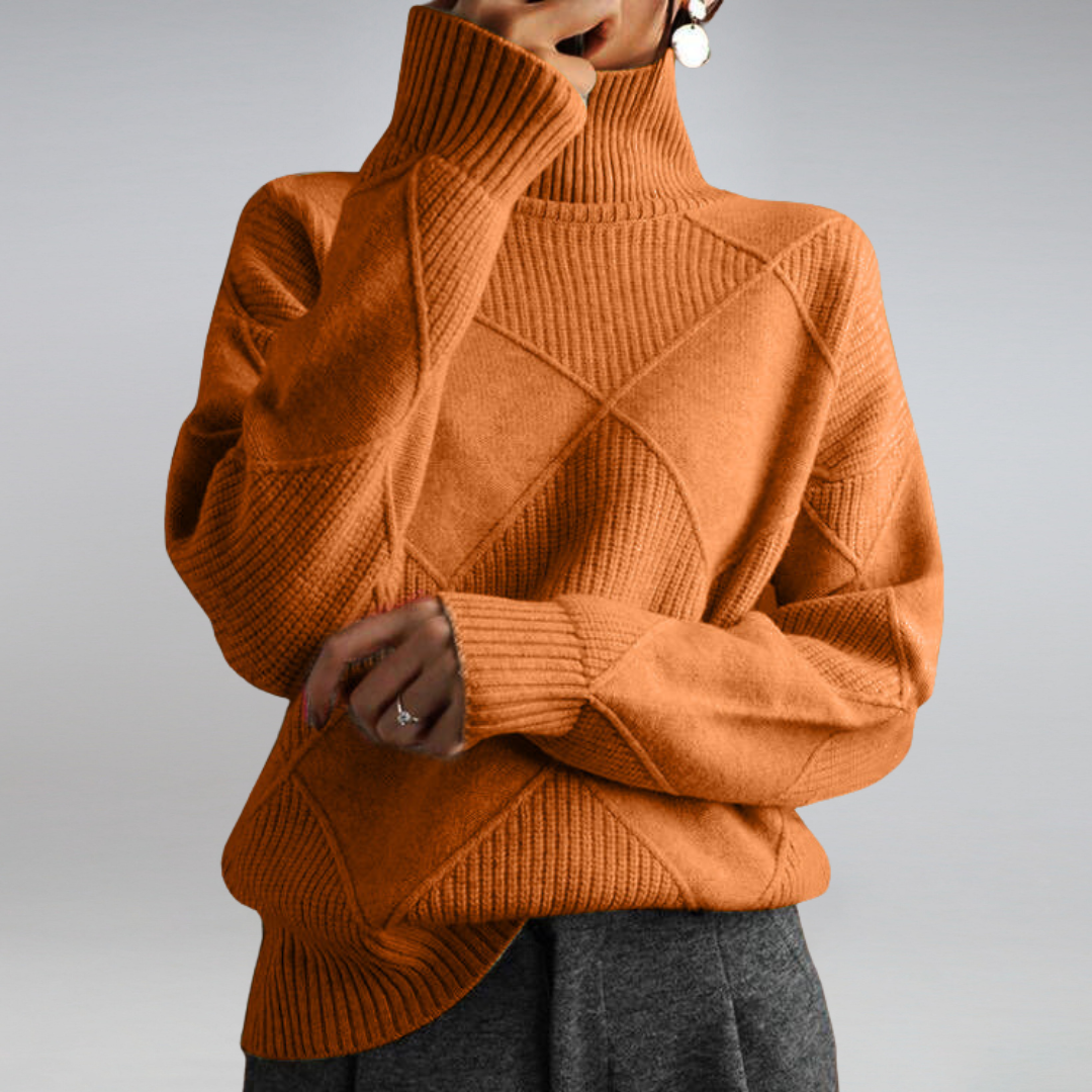 Women's Knitted Roll Neck Draped Jumper view 11