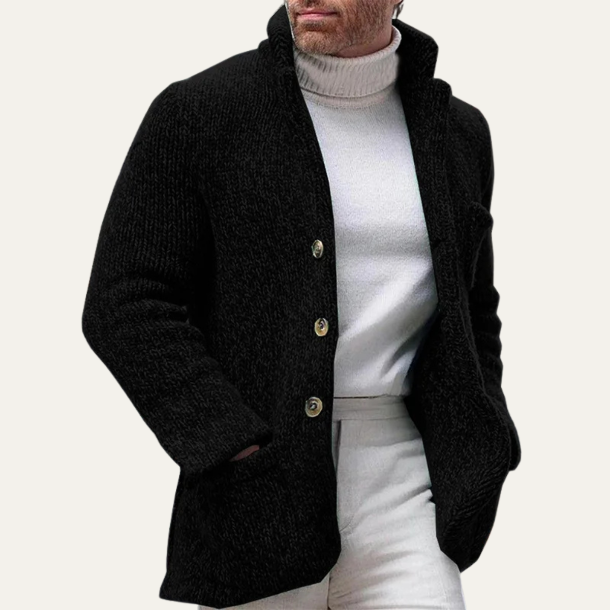 Men's Button Front Casual Cardigan