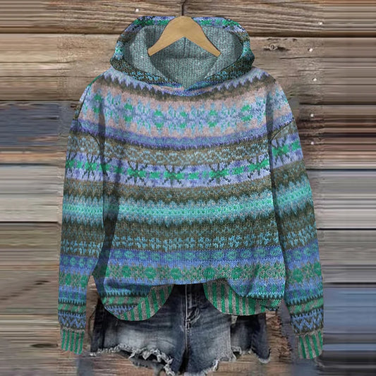 Women's Brown Hoodie in Blue