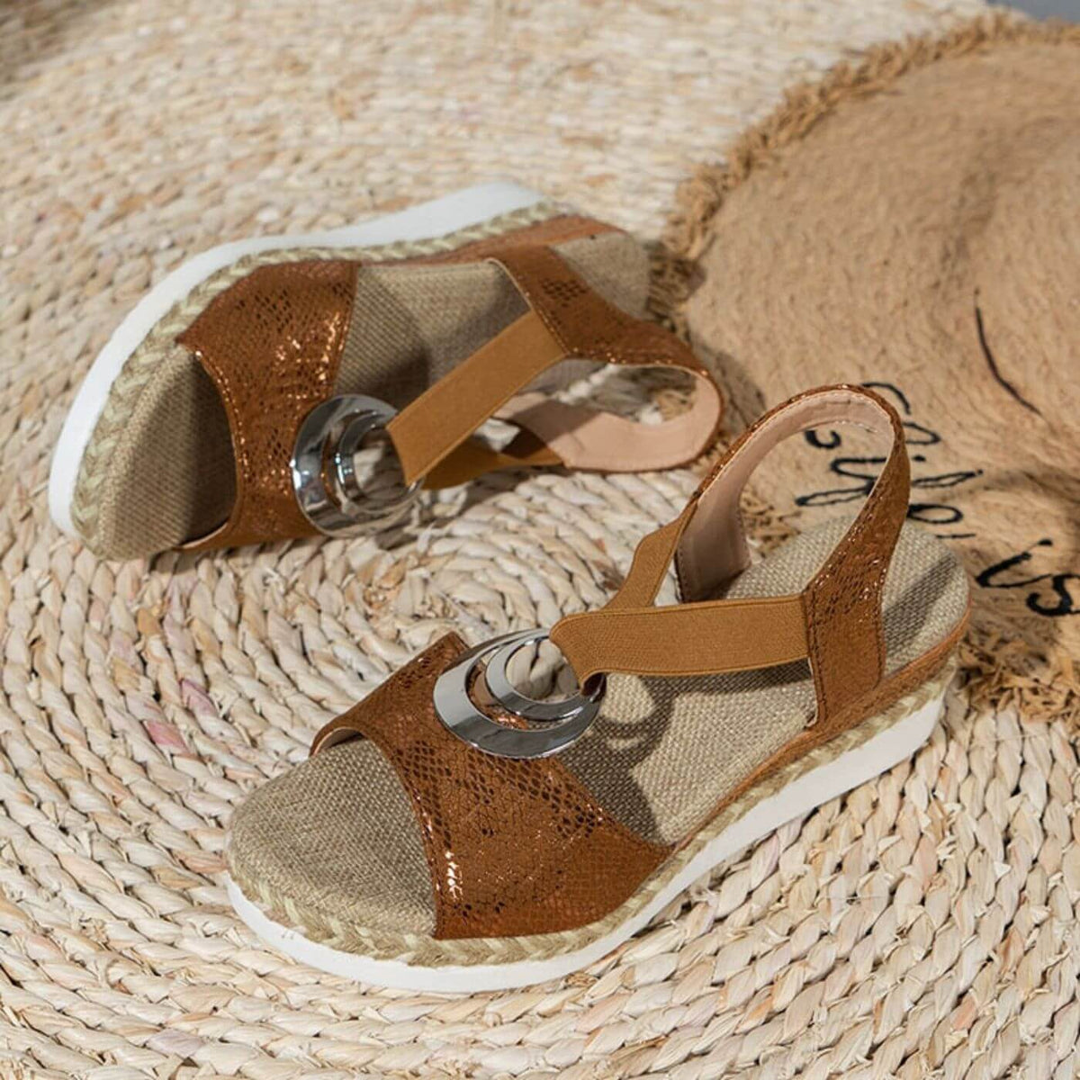 Women's Gold Comfort Sandals