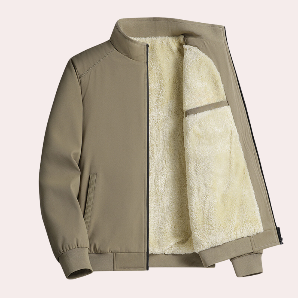 Men's Khaki Comfort Winter Coat in Khaki