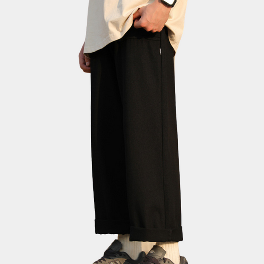 Men's Beige Jeans in Black