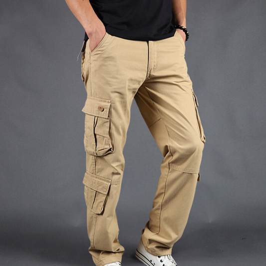 Men's Brown Trousers in Khaki