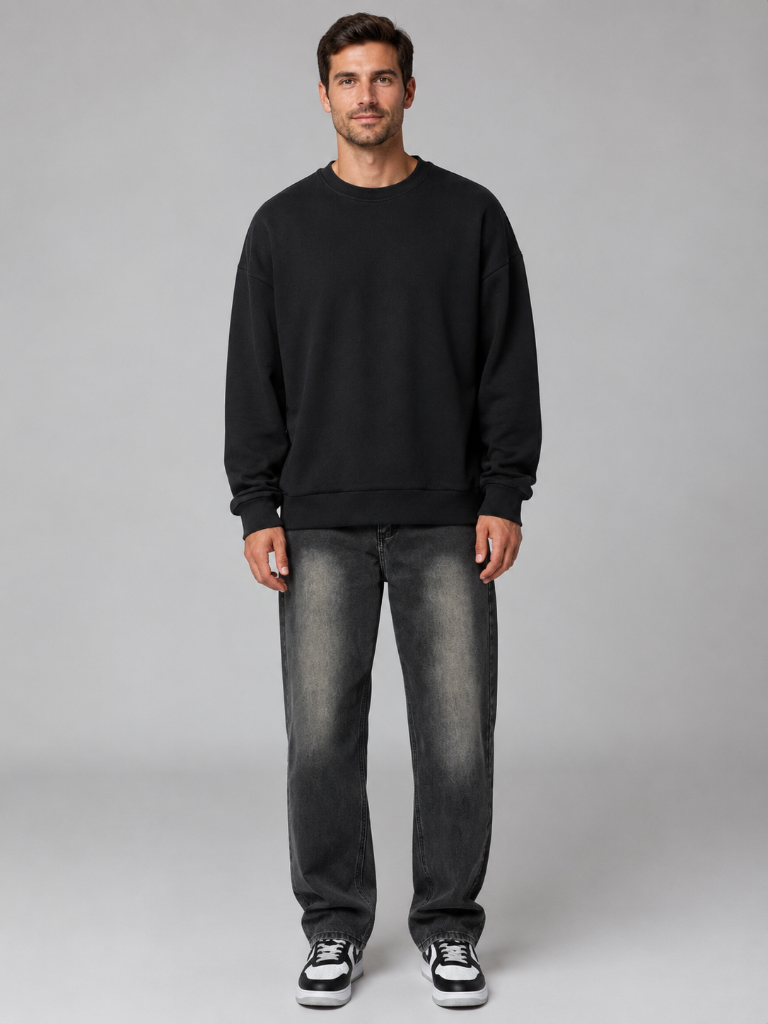 Men's Straight Leg Relaxed Fit Vintage Jeans