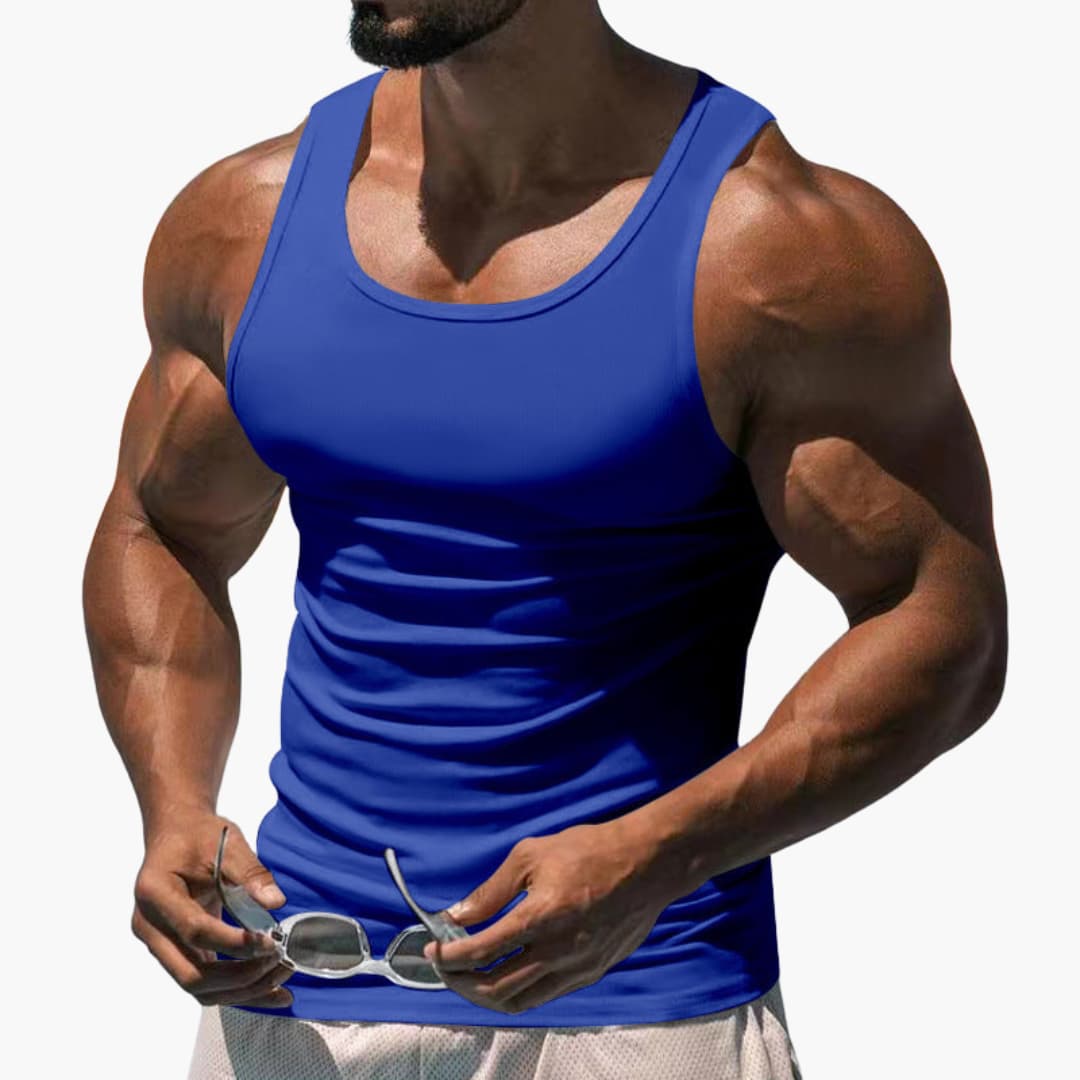 Men's Sleeveless T Shirt in Royal Blue
