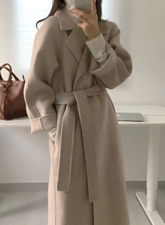 Women's Tie Waist Belted Overcoat view 2