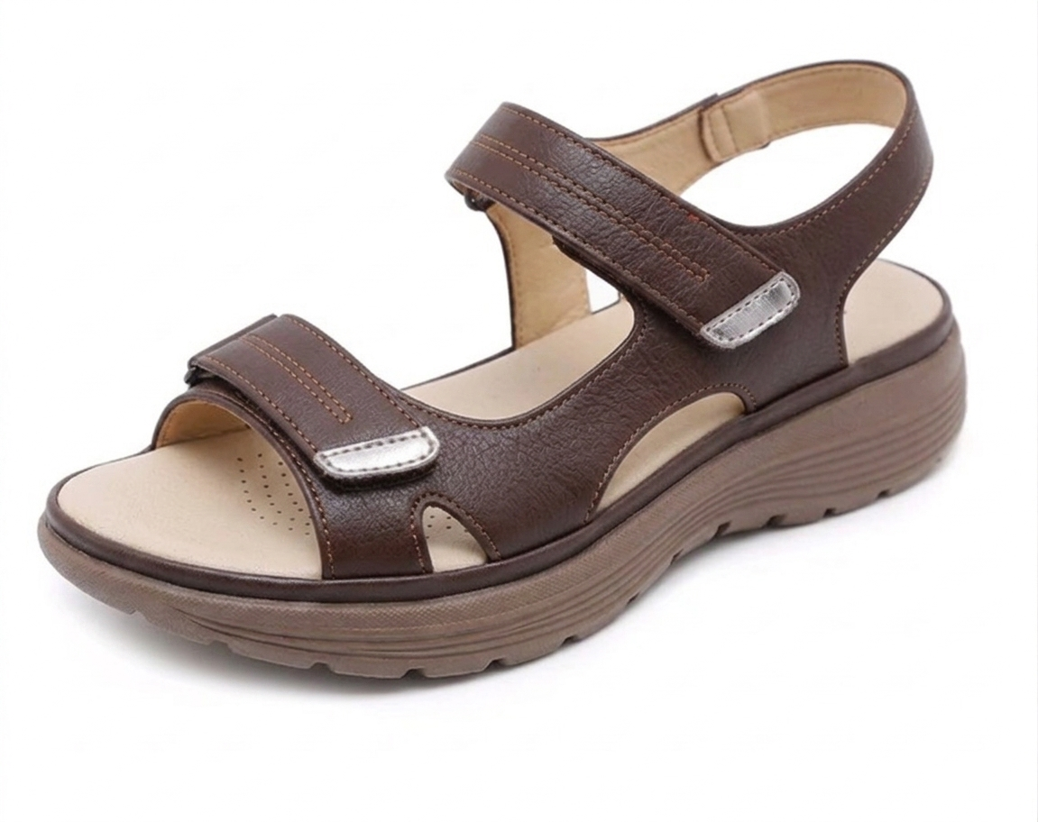 Women's Blue Sandals in Coffee