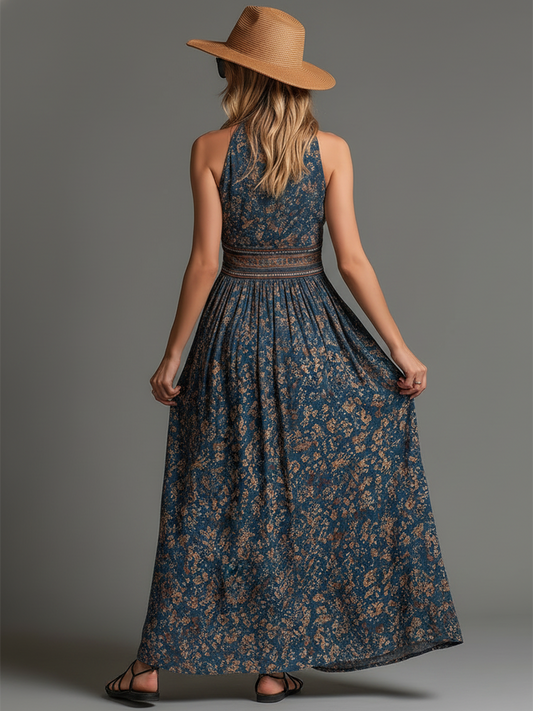 Women's Floral Boho Maxi Dress