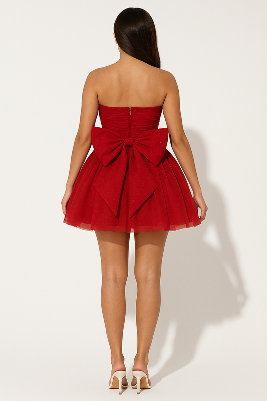 Women's Strapless Party Mini Dress