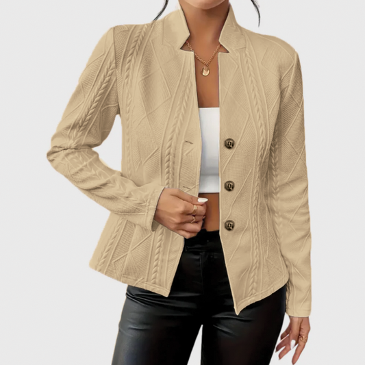 Women's Tailored Blazer in Beige