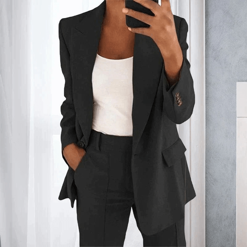Women's Oversized Blazer and Wide Leg Trouser Set view 14