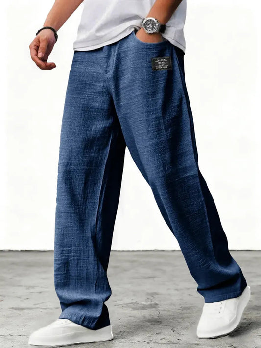 Men's Wide Leg Lightweight Trousers view 2