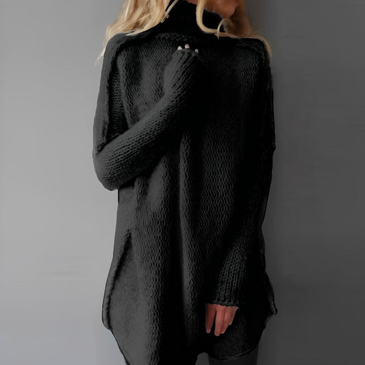 Women's Knitted Oversized Roll Neck Jumper view 2
