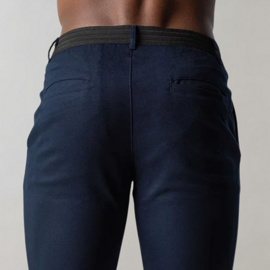 Men's Blue Casual Trousers