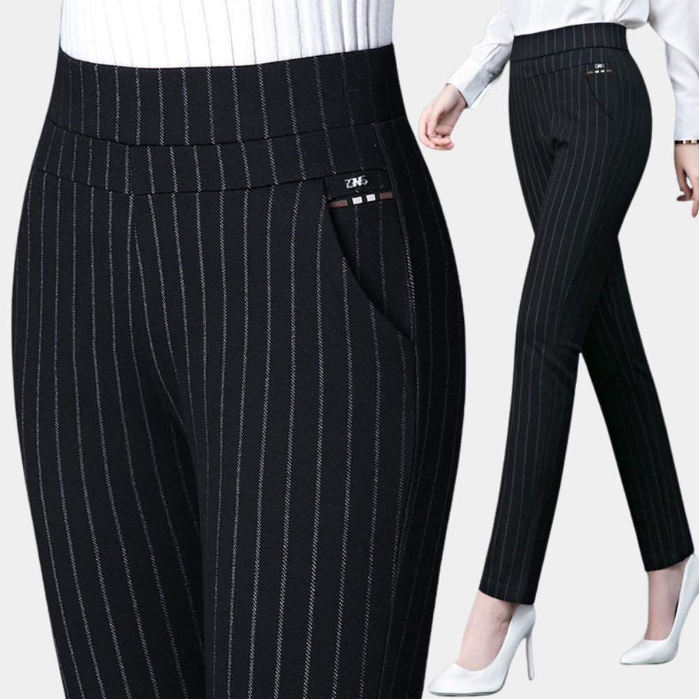 Women's High Waisted Skinny Stretch Trousers