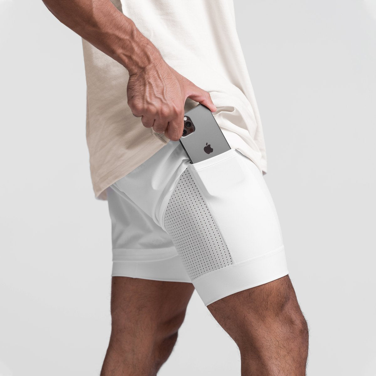 Men's Drawstring Lined Running Shorts for the Gym