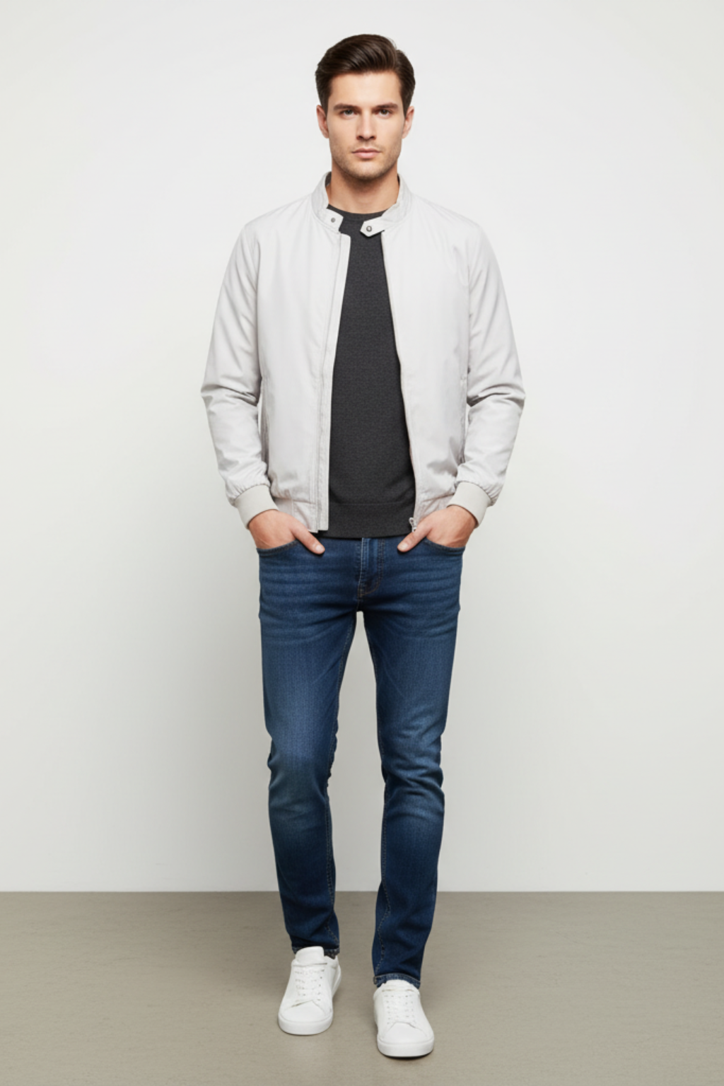 Men's Black Lightweight Bomber Jacket