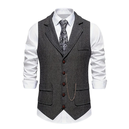 Men's Herringbone Waistcoat