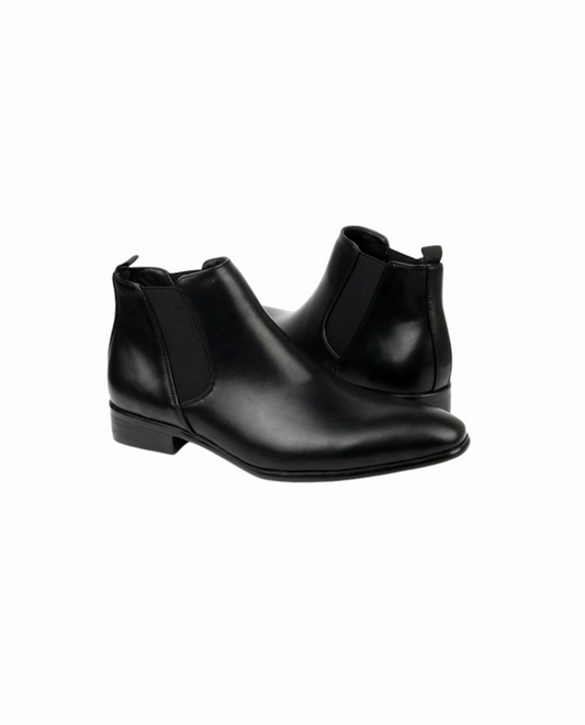 Men's Pointed Toe Elastic Gusset Chelsea Boots