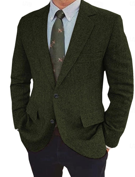 Men's Classic Fit Vintage Blazer in Green