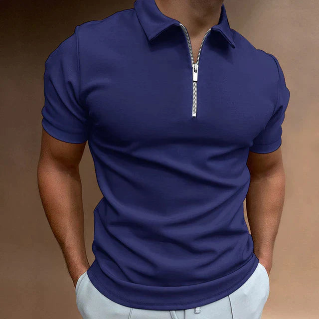 Men's White Casual Polo Shirt